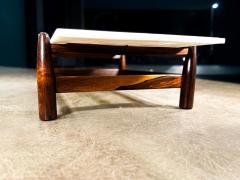  M veis Cimo Architectural Brazilian Coffee Table in Rosewood and Marble Cimo Lot 693A - 4511768