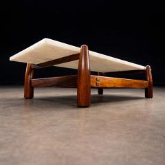  M veis Cimo Architectural Brazilian Coffee Table in Rosewood and Marble Cimo Lot 693A - 4511770