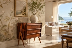  M veis Cimo Brazilian Modern Patchwork Imbuia Chest of Drawers by Cimo Brazil - 4694096