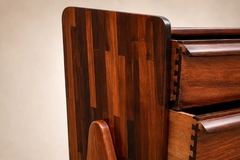  M veis Cimo Brazilian Modern Patchwork Imbuia Chest of Drawers by Cimo Brazil - 4694097