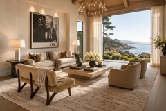  M veis Cimo Brazilian Modern Sofa in Imbuia Wood and Champagne Camel Mohair Cimo Brazil - 4722679