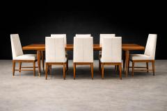  M veis Cimo Cimo Brazil 1950 Set of 8 Tall Back Dining Chairs in Cavi na - 4525293