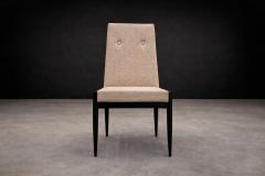  M veis Cimo Cimo Brazil Set of 8 Mid Century Dining Chairs in Ebonized Hardwood 1950s - 4526704