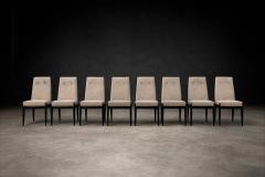  M veis Cimo Cimo Brazil Set of 8 Mid Century Dining Chairs in Ebonized Hardwood 1950s - 4526707