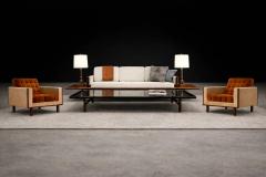  M veis Cimo M veis Cimo Pair of Rosewood Armchairs in Cognac Mohair and Camel Wool - 4541322