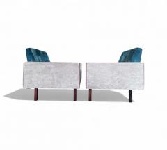  M veis Cimo Pair of Armchairs in Rosewood Suede Cimo 1960s Lot 635 - 4309271