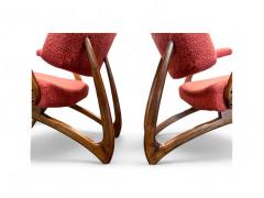  M veis Cimo Set of Two Armchair in Imbuia wood Boucle Cimo 1950s Lot 720A - 4367474