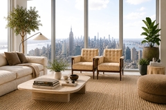 M veis Provenzal M veis Provenzal Lounge Chair in Jacaranda Champagne Mohair Velvet Brazil - 4694228