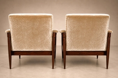  M veis Provenzal M veis Provenzal Lounge Chair in Jacaranda Champagne Mohair Velvet Brazil - 4694234