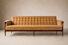  M veis Provenzal Sofa in Brazilian Rosewood and Camel Mohair by M veis Provenzal Brazil - 4692674