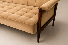  M veis Provenzal Sofa in Brazilian Rosewood and Camel Mohair by M veis Provenzal Brazil - 4692680