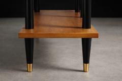  M veis Val rio Brazilian Modernist Bookshelf in Ebonized Pau Marfim with Bronze Sabots - 4525324