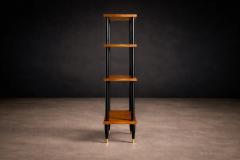  M veis Val rio Brazilian Modernist Bookshelf in Ebonized Pau Marfim with Bronze Sabots - 4525326