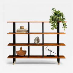  M veis Val rio Brazilian Modernist Bookshelf in Ebonized Pau Marfim with Bronze Sabots - 4538888