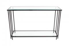  M2000 Furniture Co Black Chromed Two Tier Console Table - 438143