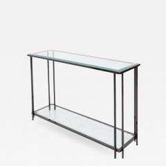  M2000 Furniture Co Black Chromed Two Tier Console Table - 439438