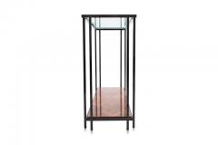  M2000 Furniture Co Black Chromed and Burl Console Table - 438183