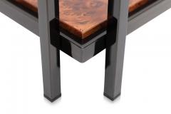  M2000 Furniture Co Black Chromed and Burl Console Table - 438185