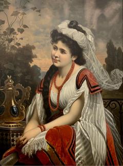  MARCEL ZADORECKI POLISH ANTIQUE OIL ON CANVAS DEPICTING A CLASSICAL LADY BY MARCEL ZADORECKI - 3570230