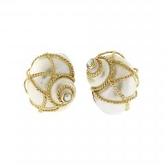  MAZ MAZ SHELL EARRINGS WITH GOLD ROPE - 2962952