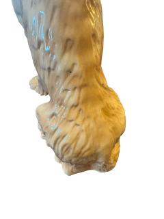  MERRYMAC MONUMENTAL PAIR OF LIFESIZE CERAMIC DOGS WITH FANCY HAT HANDBAG - 4689624
