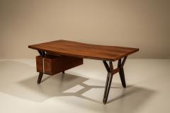  MIM Mobili Italiani Moderni Ennio Fazioli and Writing Desk in Rosewood for MIM Roma Italy 1958 - 4570504