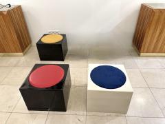  MIM Mobili Italiani Moderni Set of 3 Cube Stools Il Kubile by MIM Roma Italy 1970s - 3530737