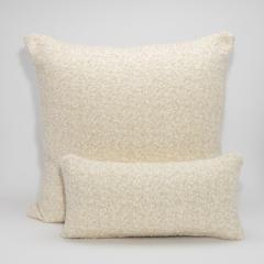  MOGUL Cream and Tan Boucle Kidney Pillow By MOGUL - 4237179