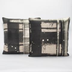  MOGUL Modern Painted Canvas Decorative Pillow with Kelly Wearstler Fabric - 4235317