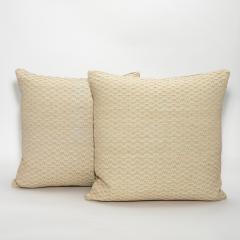  MOGUL Modern Tan Leather Chevron Decorative Pillow by MOGUL - 4235183