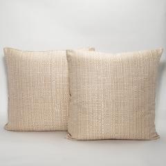 MOGUL Modern Tan Silk Weave Decorative Pillow by MOGUL - 4235238