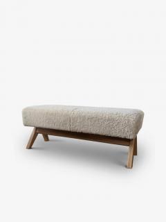  MONC XIII METROPOLE 4 BACKLESS BENCH IN SHEARLING - 3226012