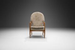  Madsen Schubell Madsen Schubell Highback Chair in Sheepskin Denmark 1950s - 4374658