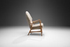  Madsen Schubell Madsen Schubell Highback Chair in Sheepskin Denmark 1950s - 4374660