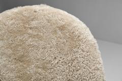  Madsen Schubell Madsen Schubell Highback Chair in Sheepskin Denmark 1950s - 4374664