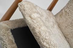  Madsen Schubell Madsen Schubell Highback Chair in Sheepskin Denmark 1950s - 4374668