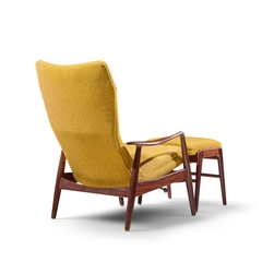  Madsen Schubell Madsen Schubell MS20 Mid Century Danish Teak Reclining Lounge Chair Ottoman - 4740571