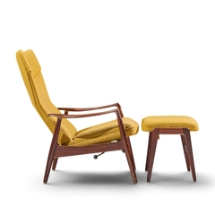  Madsen Schubell Madsen Schubell MS20 Mid Century Danish Teak Reclining Lounge Chair Ottoman - 4740574