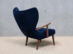  Madsen Schubell Madsen Schubell Pragh Armchair in Navy Pierre Frey Velvet Denmark 1950s - 4492568