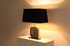  Maho Design Hollywood Regency Table Lamp in 24 Karat Gold and Brass Etched Artwork by Maho - 939670