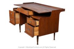  Mainline by Hooker Mid Century Mainline Hooker Floating Walnut Desk - 3973721