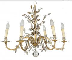  Maison Bagu s 1950 1970 Chandelier and Pair of Walls Sconces Maison Bagu s Foliage and Flowers - 2323105