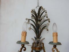 Maison Bagu s 1950 1970 Pair of Sconces with Pineapple Leaves in the Style of Maison Bagu s - 2446451