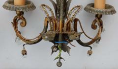  Maison Bagu s 1950 1970 Pair of Sconces with Pineapple Leaves in the Style of Maison Bagu s - 2446461