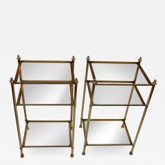  Maison Bagu s 1950 1970 Pair of Shelves Has 3 Levels Style of Maison Bagu s with Olded Mirror - 2349619