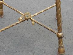  Maison Bagu s 1950 1970 Pair of Stools Gilded Brass Style Rope in the Style of Maison Bagu s - 2422517