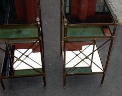  Maison Bagu s 1950 70 Pair Shelves Three Levels Style Maison Bagu s Tops Oxyded Olded Mirror - 2402381