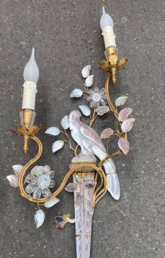  Maison Bagu s 1970 50 Pair of Wall Lights with Parakeet Placed on a Sheath Maison Bagu s - 4254224