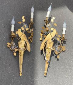  Maison Bagu s 1970 50 Pair of Wall Lights with Parakeet Placed on a Sheath Maison Bagu s - 4254229