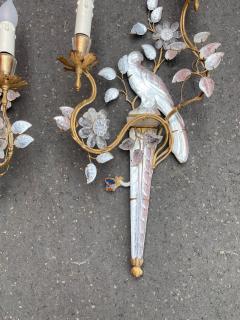  Maison Bagu s 1970 50 Pair of Wall Lights with Parakeet Placed on a Sheath Maison Bagu s - 4254231